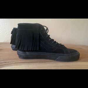 Suede VANS fringed high tops - NWOT